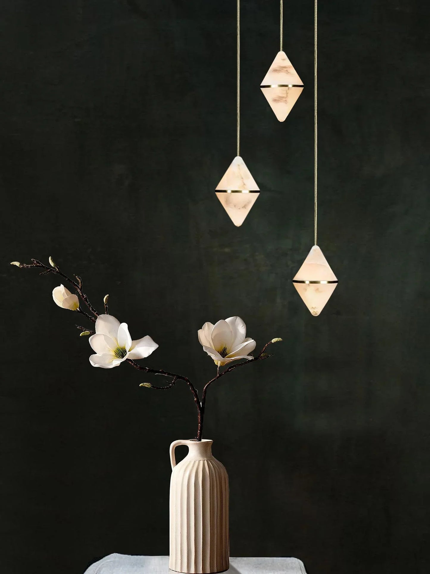 Gem Circular Cluster Alabaster Chandelier 3