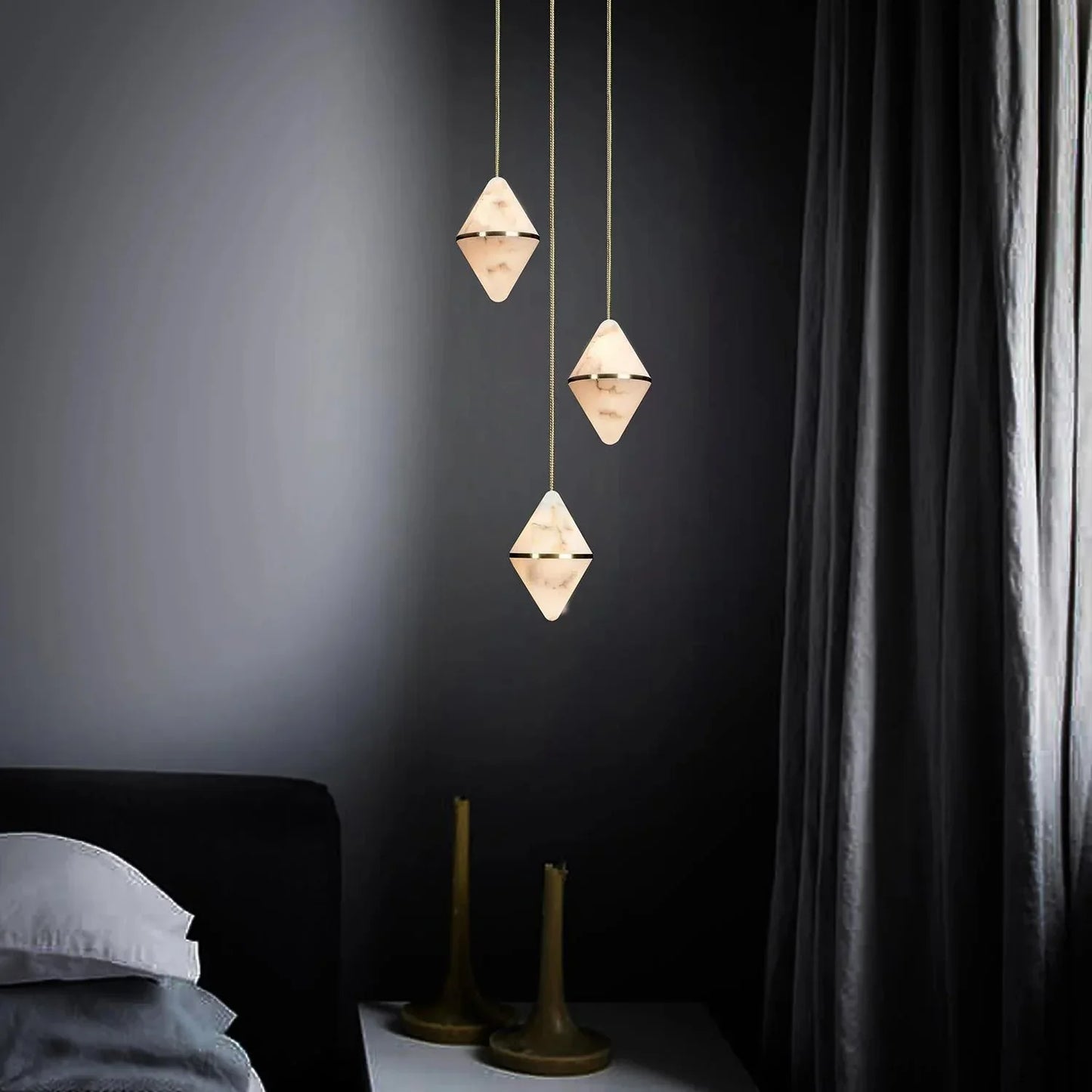 Gem Circular Cluster Alabaster Chandelier 3