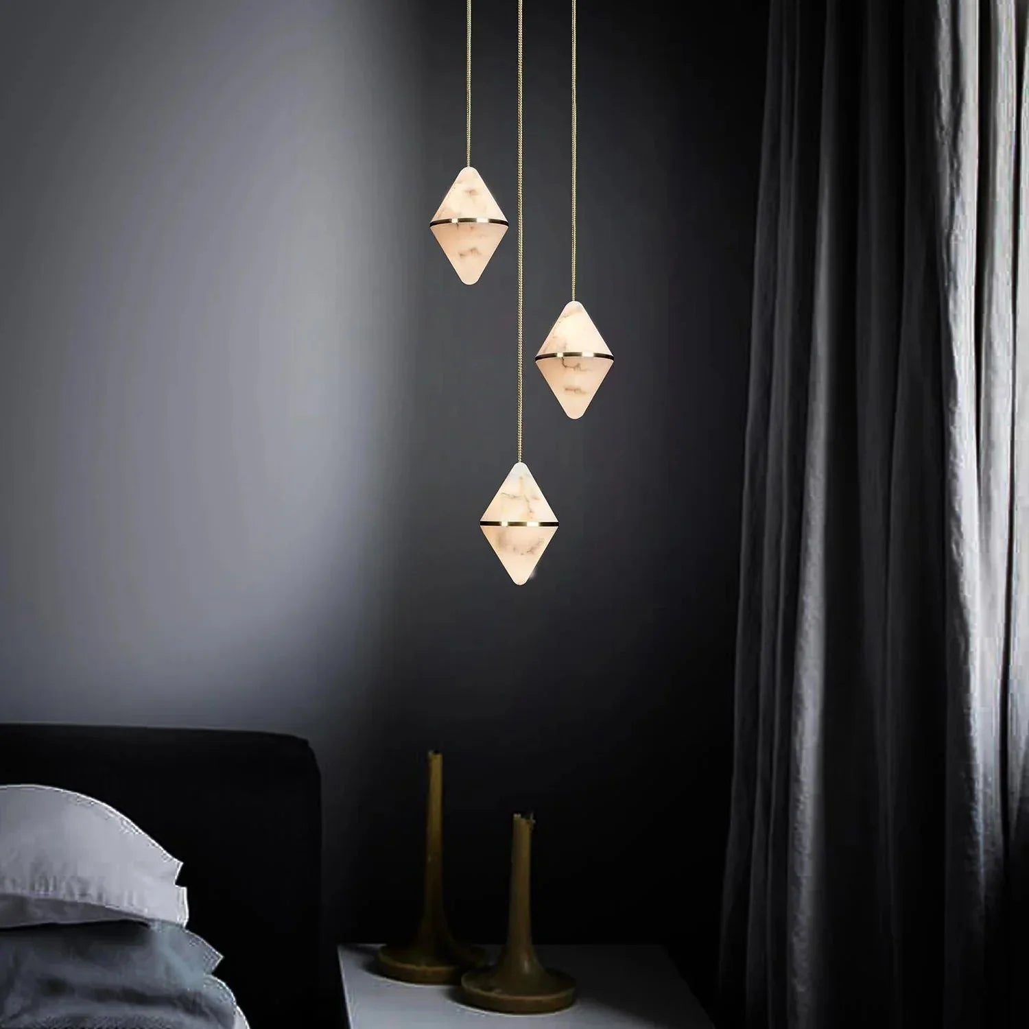 Gem Circular Cluster Alabaster Chandelier 3