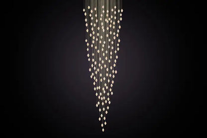 Gem Conical Cluster  Alabaster Chandelier 150 Lights