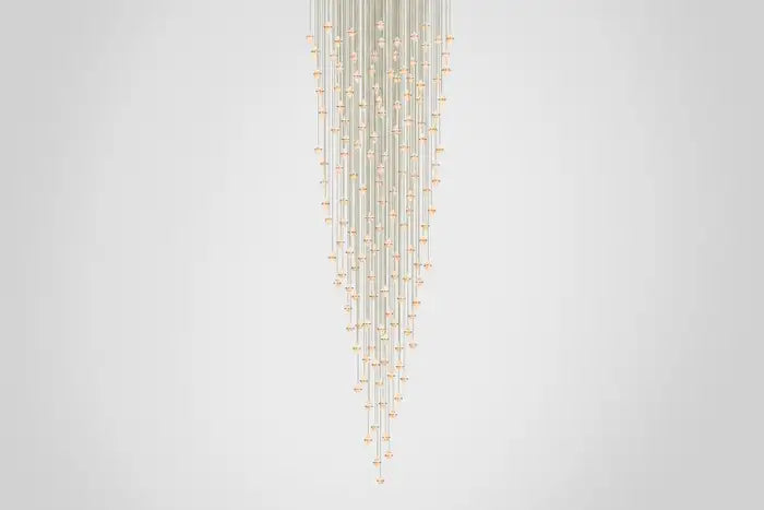 Gem Conical Cluster  Alabaster Chandelier 150 Lights