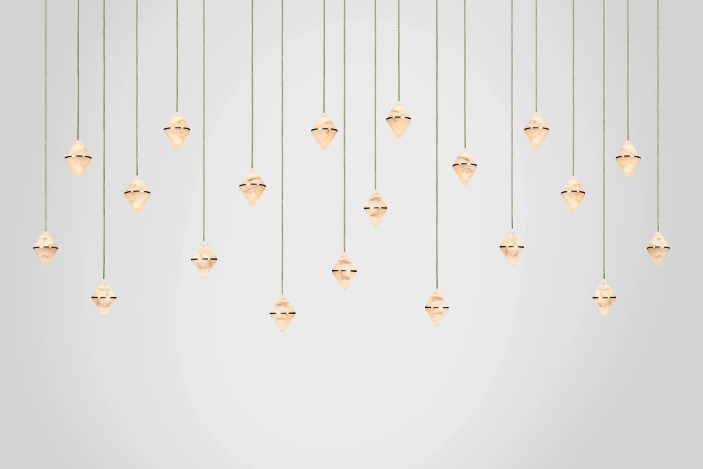 Gem Rectangular Alabaster Chandelier 20