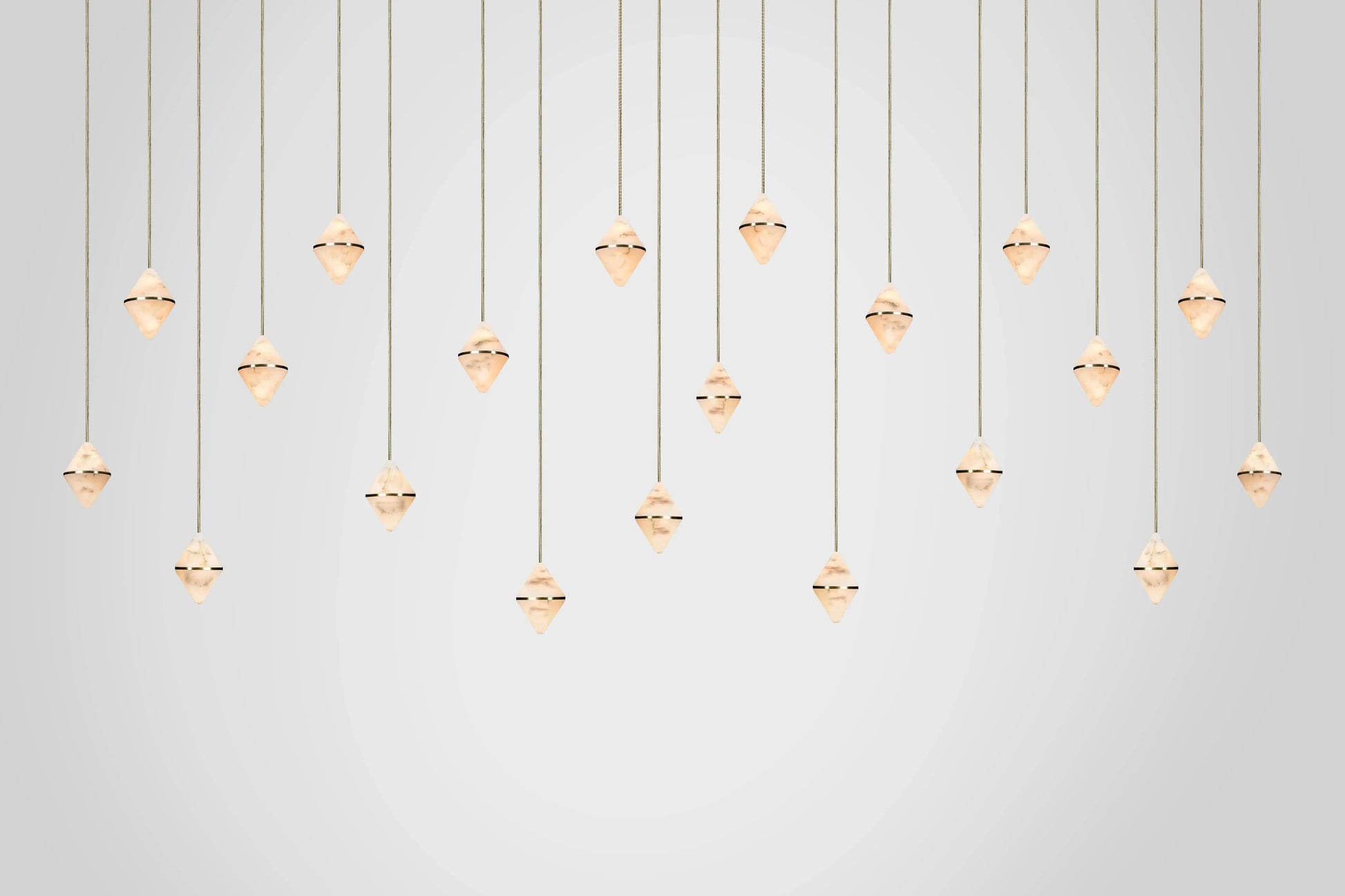 Gem Rectangular Alabaster Chandelier 20