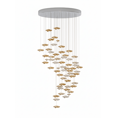 Galaxy Tidal Art Glass Crystal Spiral Chandelier