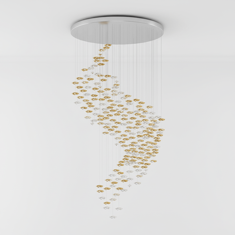 Galaxy Tidal Art Glass Crystal Spiral Chandelier