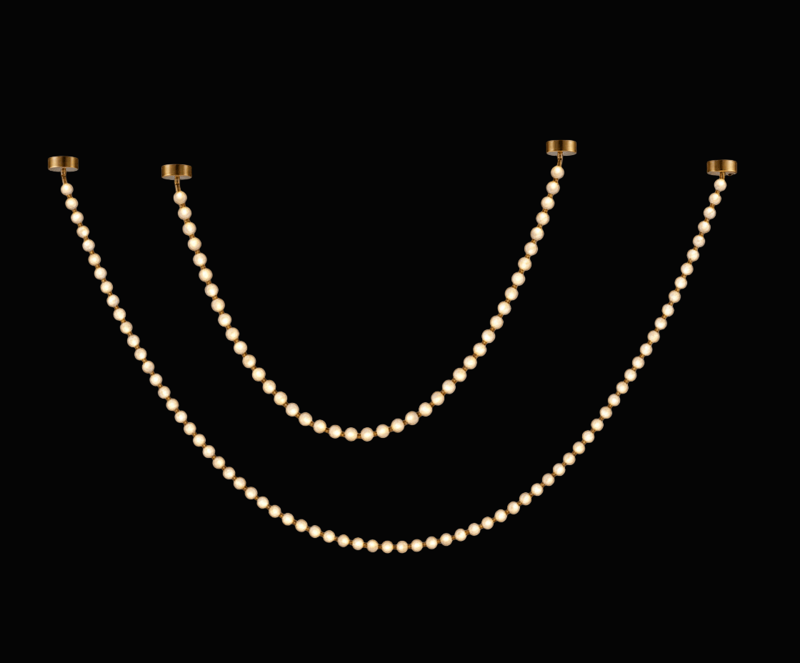 Alabaster Pearl Necklace Chandelier