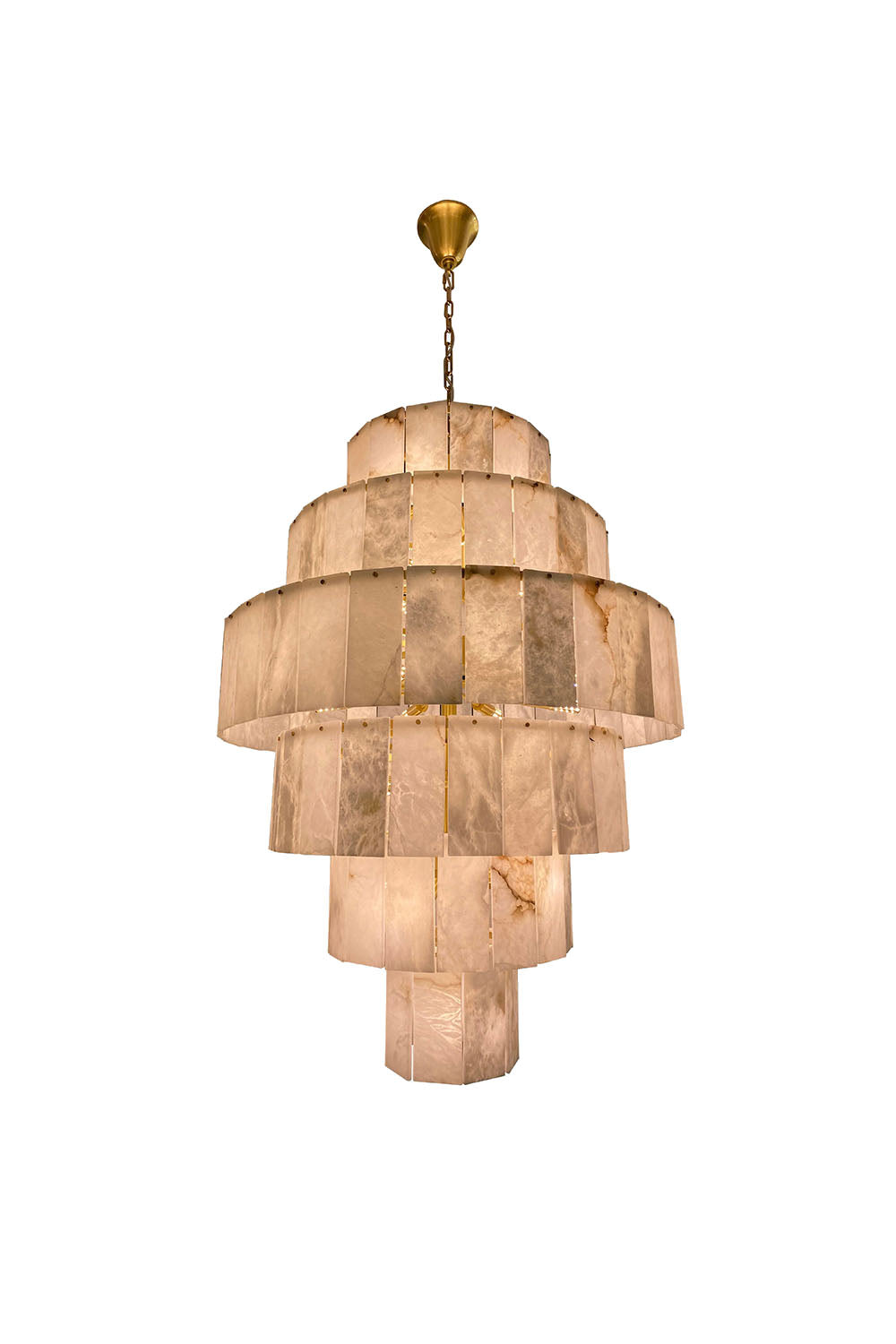 Giant Tiered Alabaster Foyer Chandelier - view 8 | morylighting