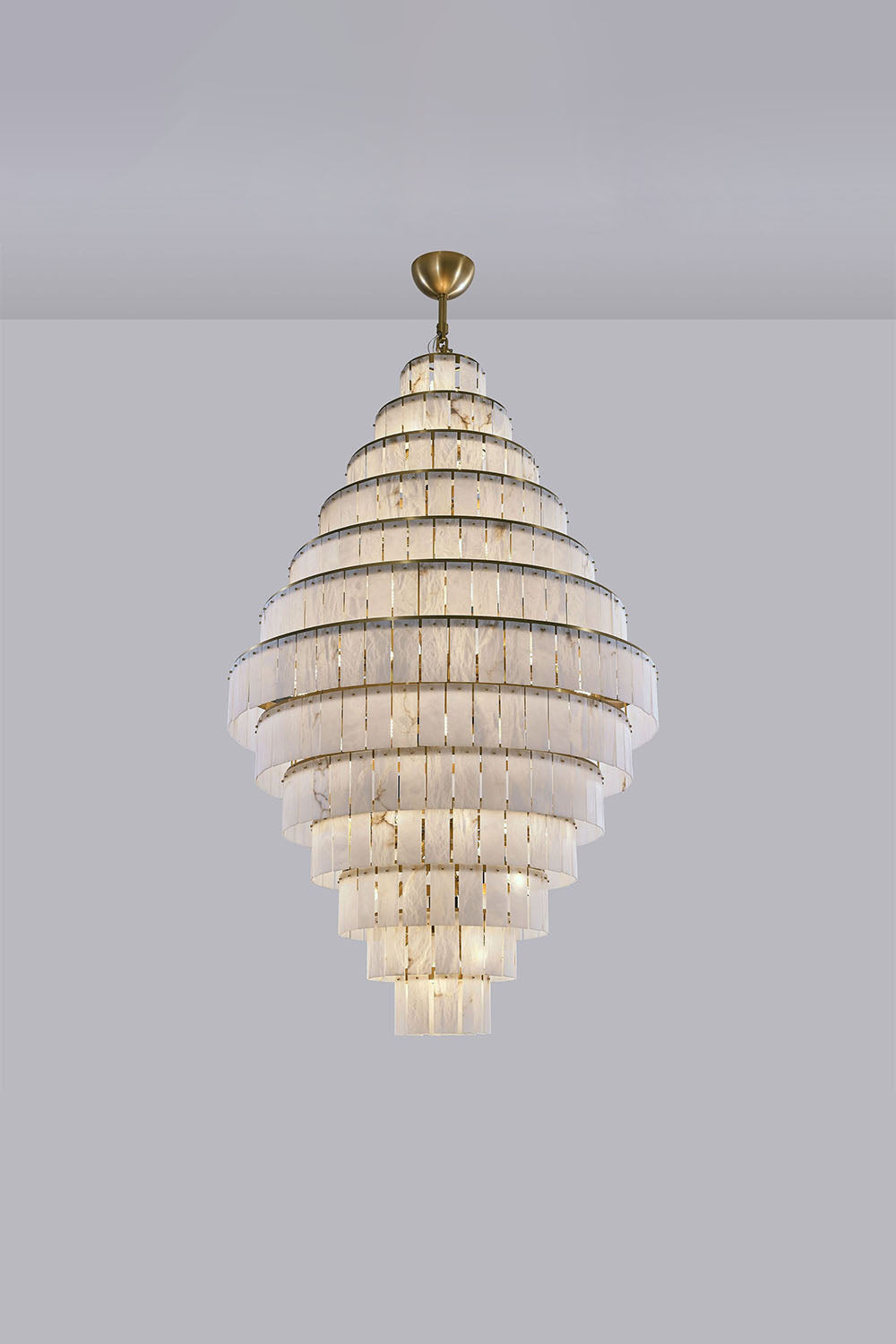 Giant Tiered Alabaster Foyer Chandelier - view 7 | morylighting