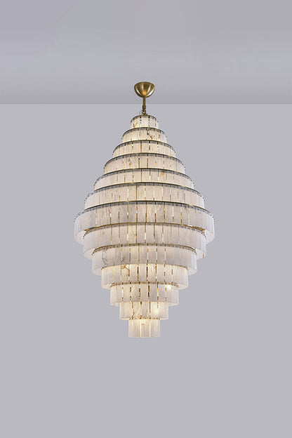Giant Tiered Alabaster Foyer Chandelier - view 7 | morylighting