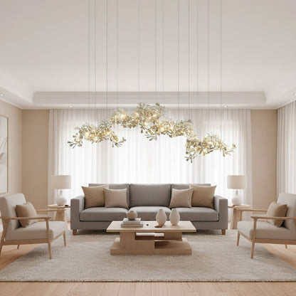 Gingko Ceramic Branch Chandelier C