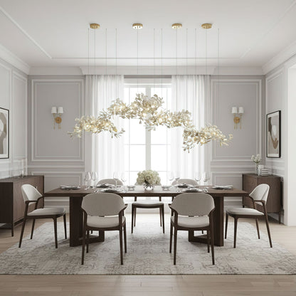 Gingko Ceramic Branch Chandelier C