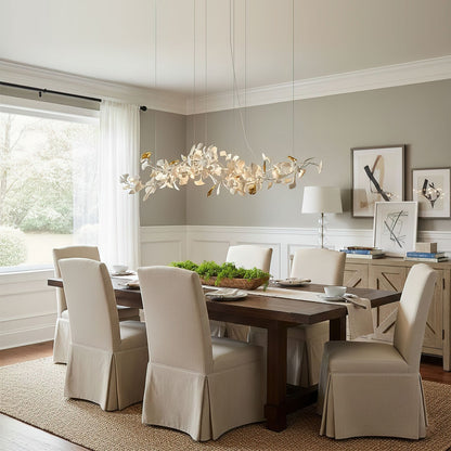 Gingko Ceramic Branch Chandelier E