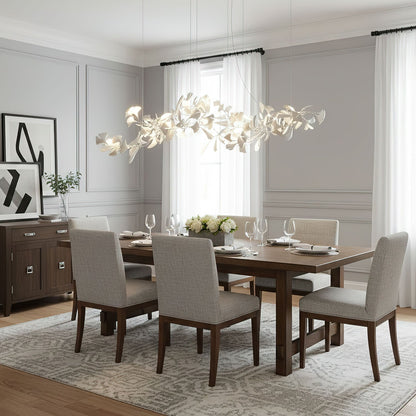 Gingko Ceramic Branch Chandelier E