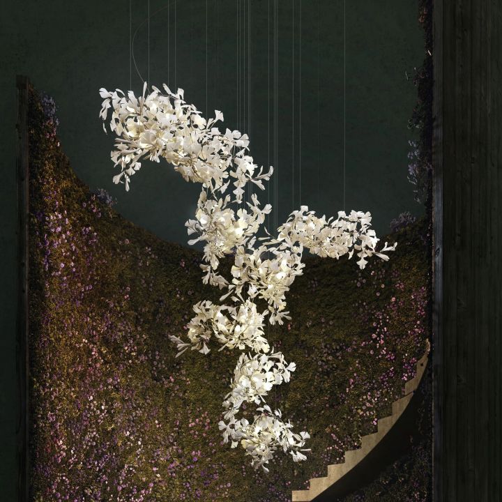 Gingko Combination Chandelier - Morylighting