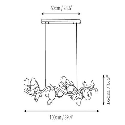 Gingko Glass Chandelier - Morylighting