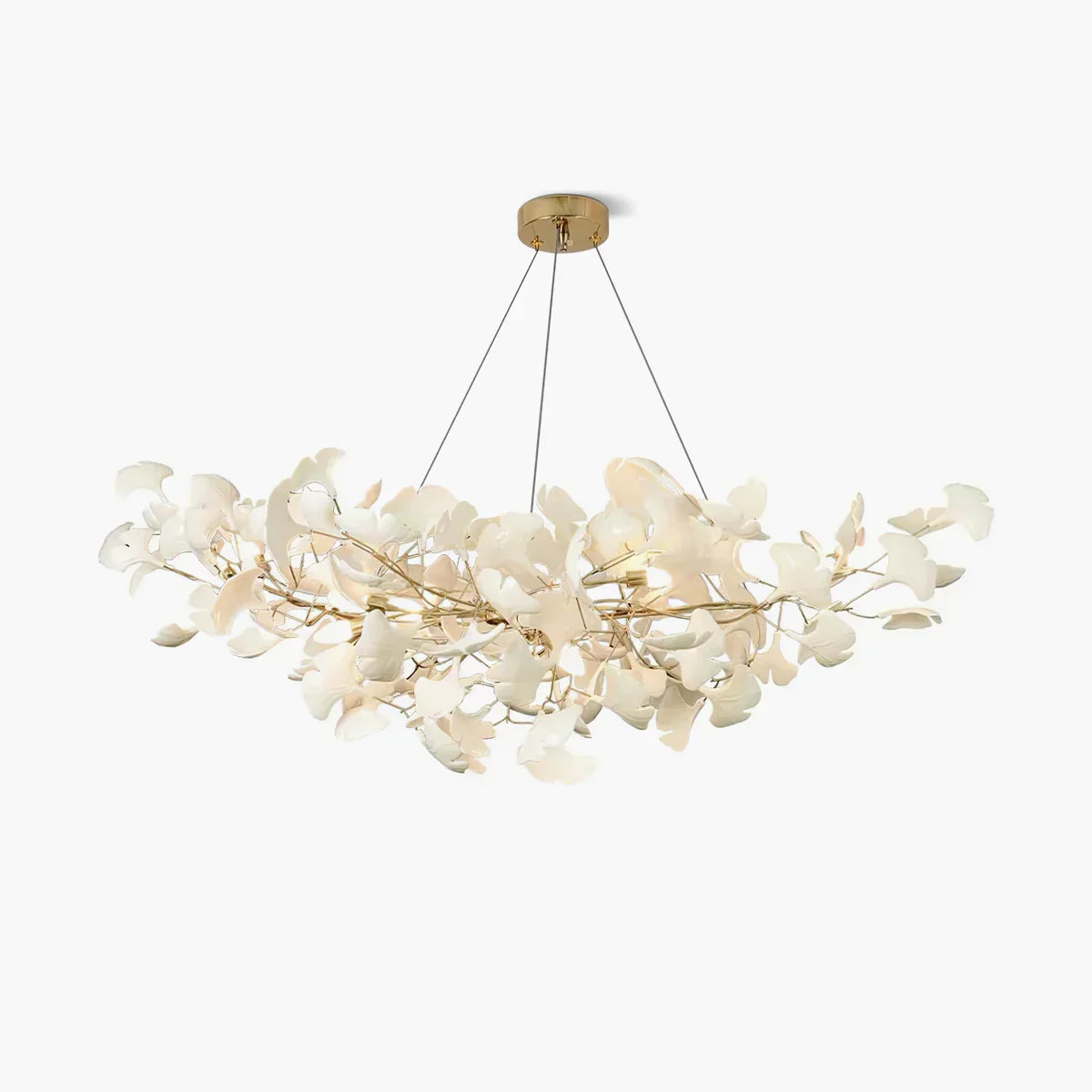 Ceramic Gingko Chandelier B - Morylighting