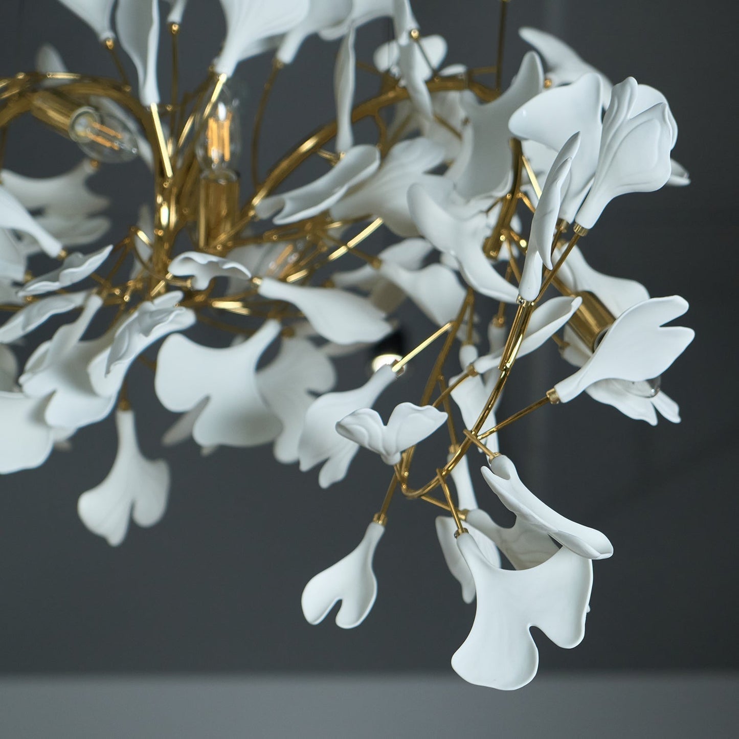 Gingko Ceramic Branch Chandelier C