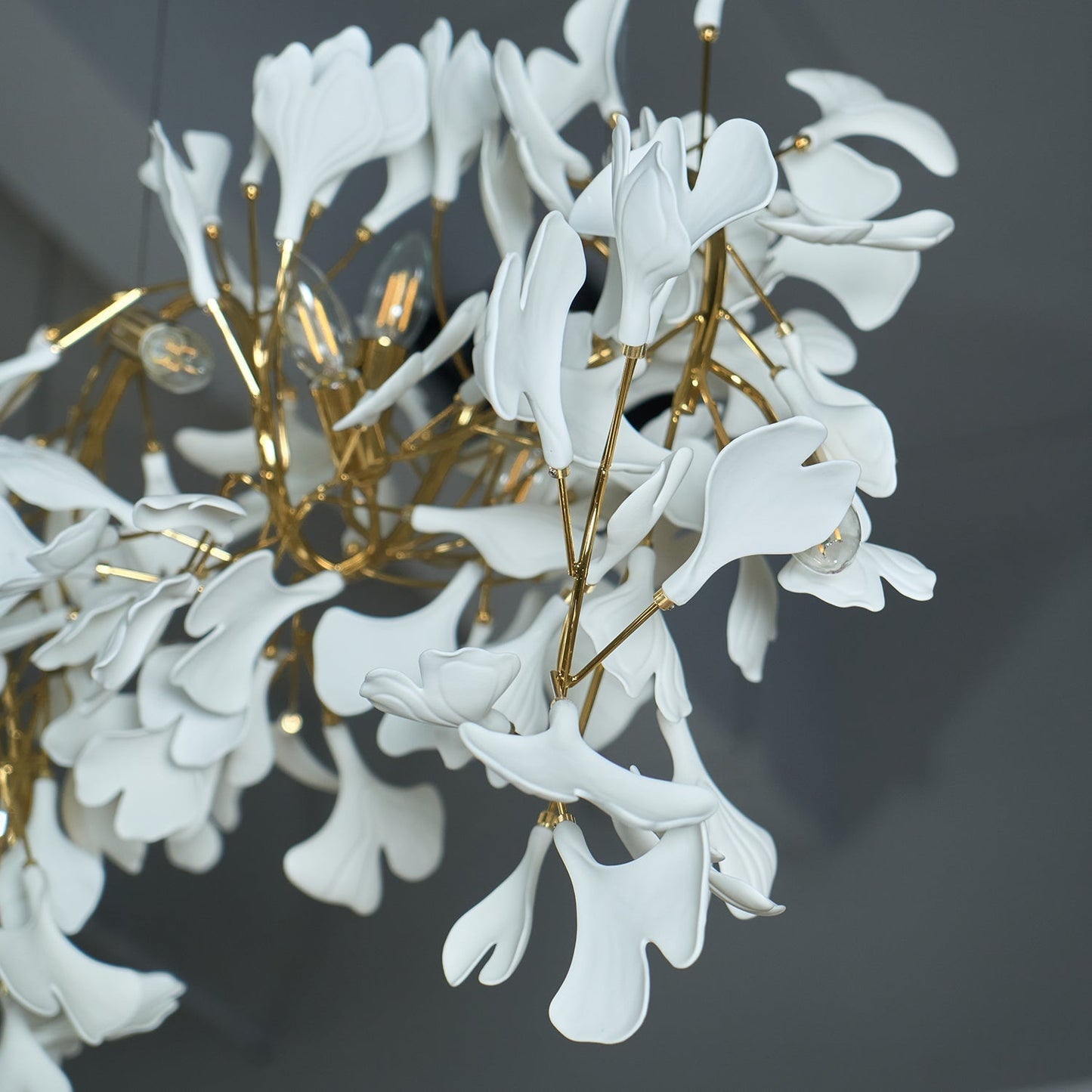 Gingko Ceramic Branch Chandelier C