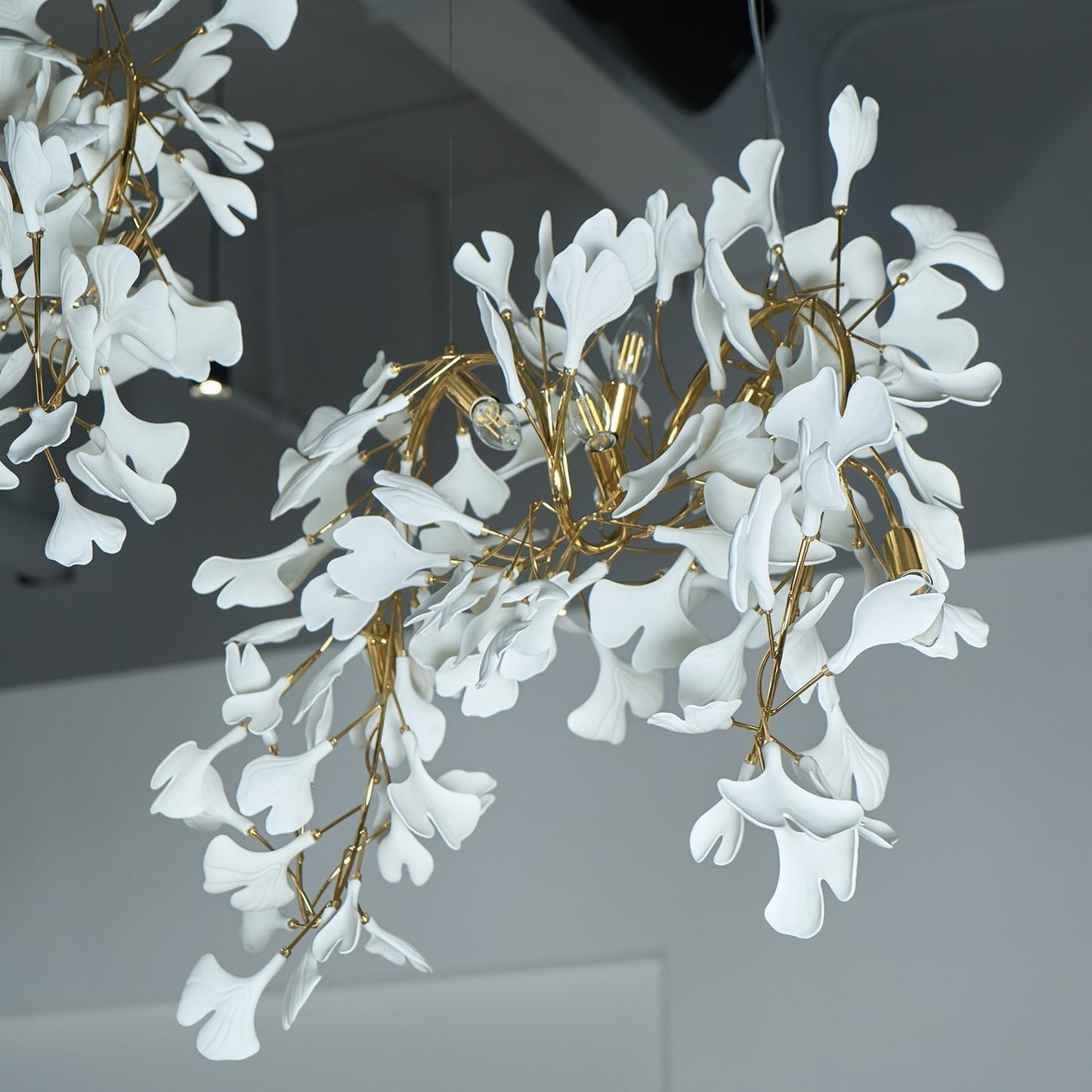 Gingko Ceramic Branch Chandelier C