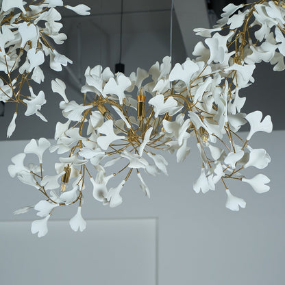 Gingko Ceramic Branch Chandelier C