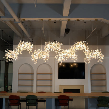 Gingko Ceramic Branch Chandelier C