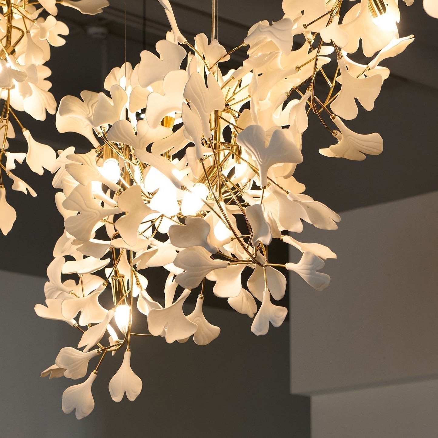 Gingko Ceramic Branch Chandelier C