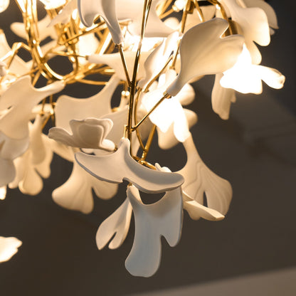 Gingko Ceramic Branch Chandelier C