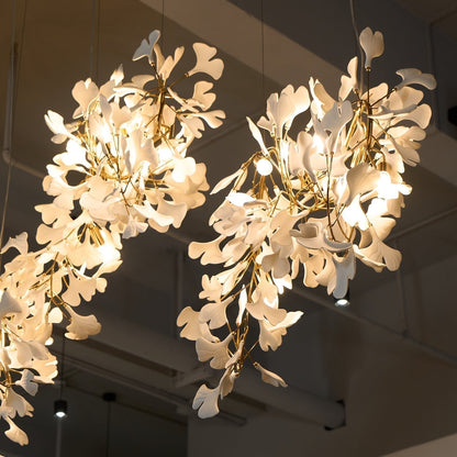 Gingko Ceramic Branch Chandelier C