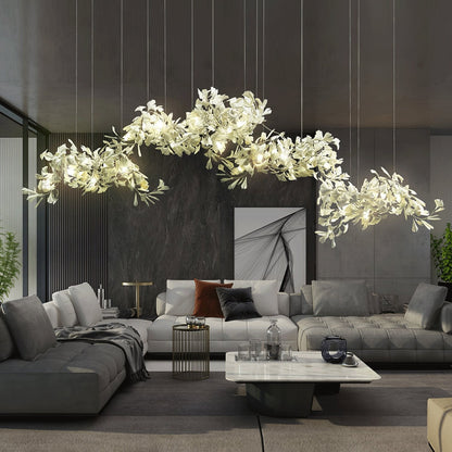 Gingko Ceramic Branch Chandelier C