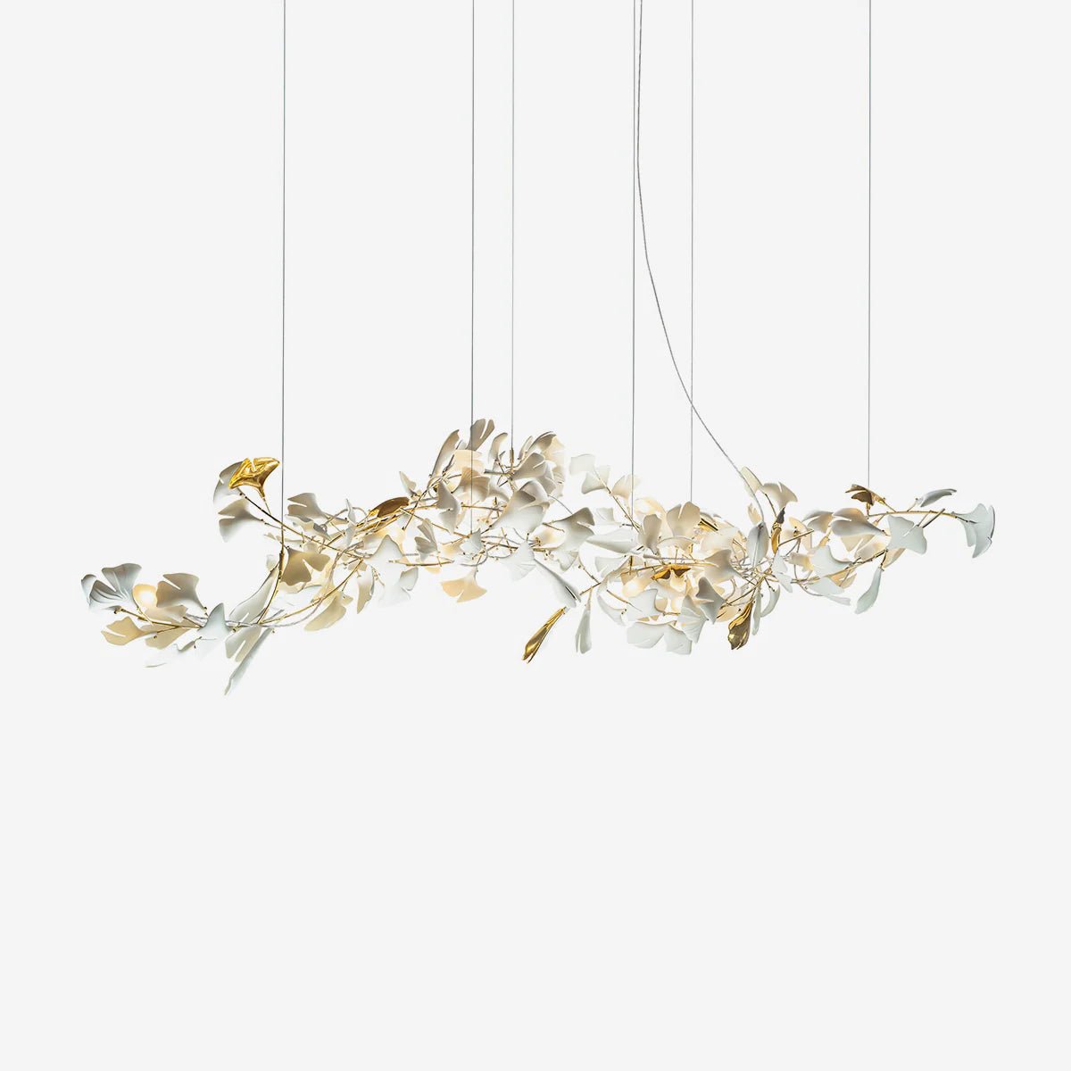 Gingko Ceramic Branch Chandelier E