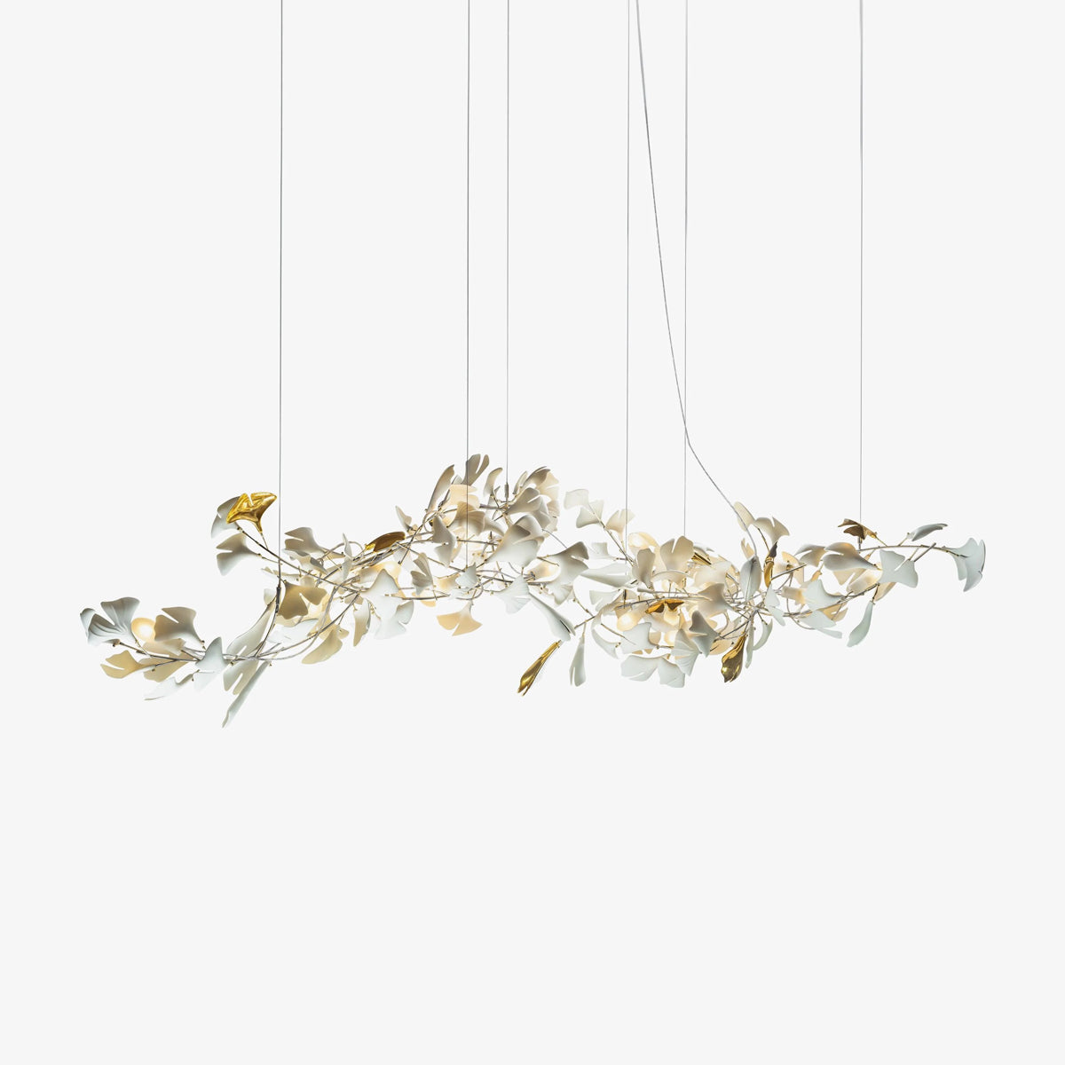 Gingko Ceramic Branch Chandelier E