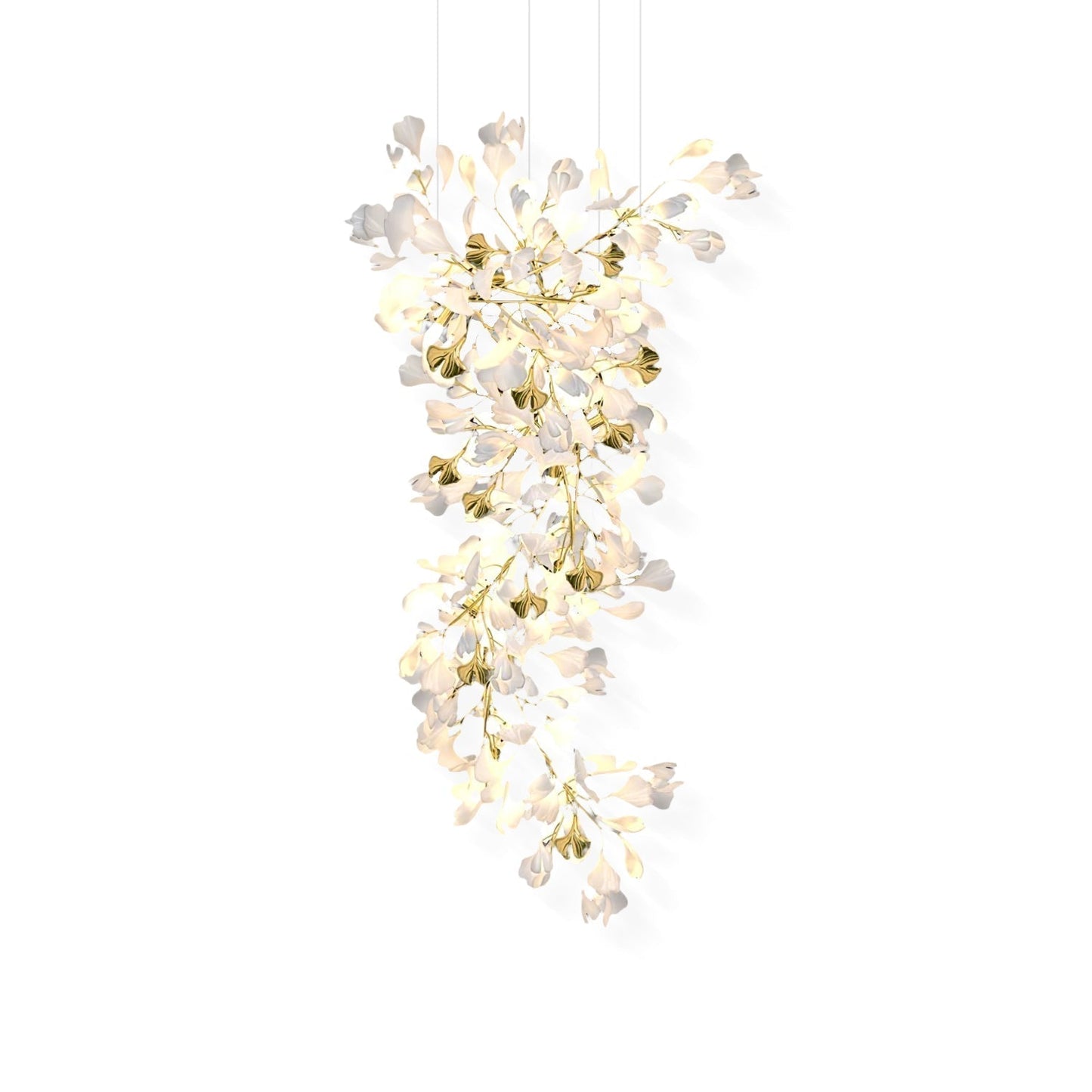 Gingko Ceramic Branch Chandelier Z