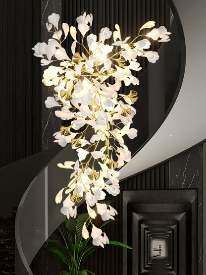 Gingko Ceramic Branch Chandelier Z