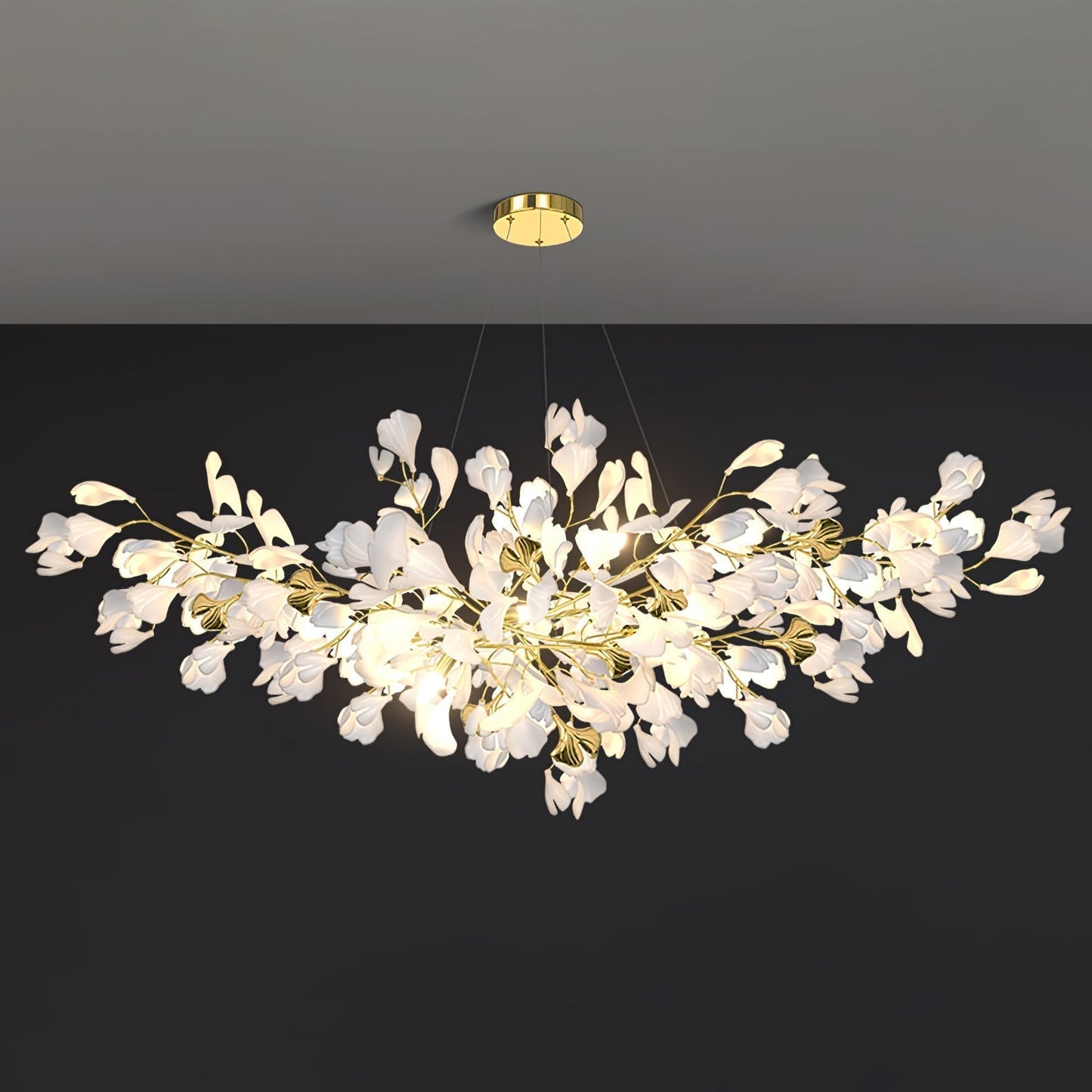 Gingko Ceramic Branch Chandelier Z