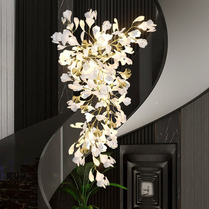 Gingko Ceramic Branch Chandelier Z