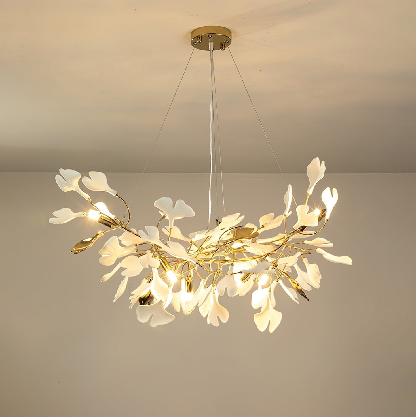 Gingko Ceramic Branch Chandelier Z