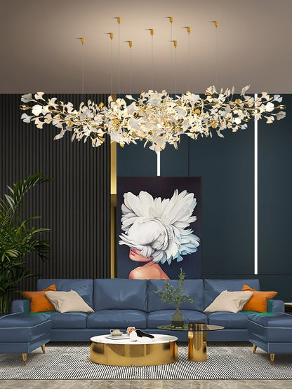 Gingko Ceramic Branch Chandelier Z