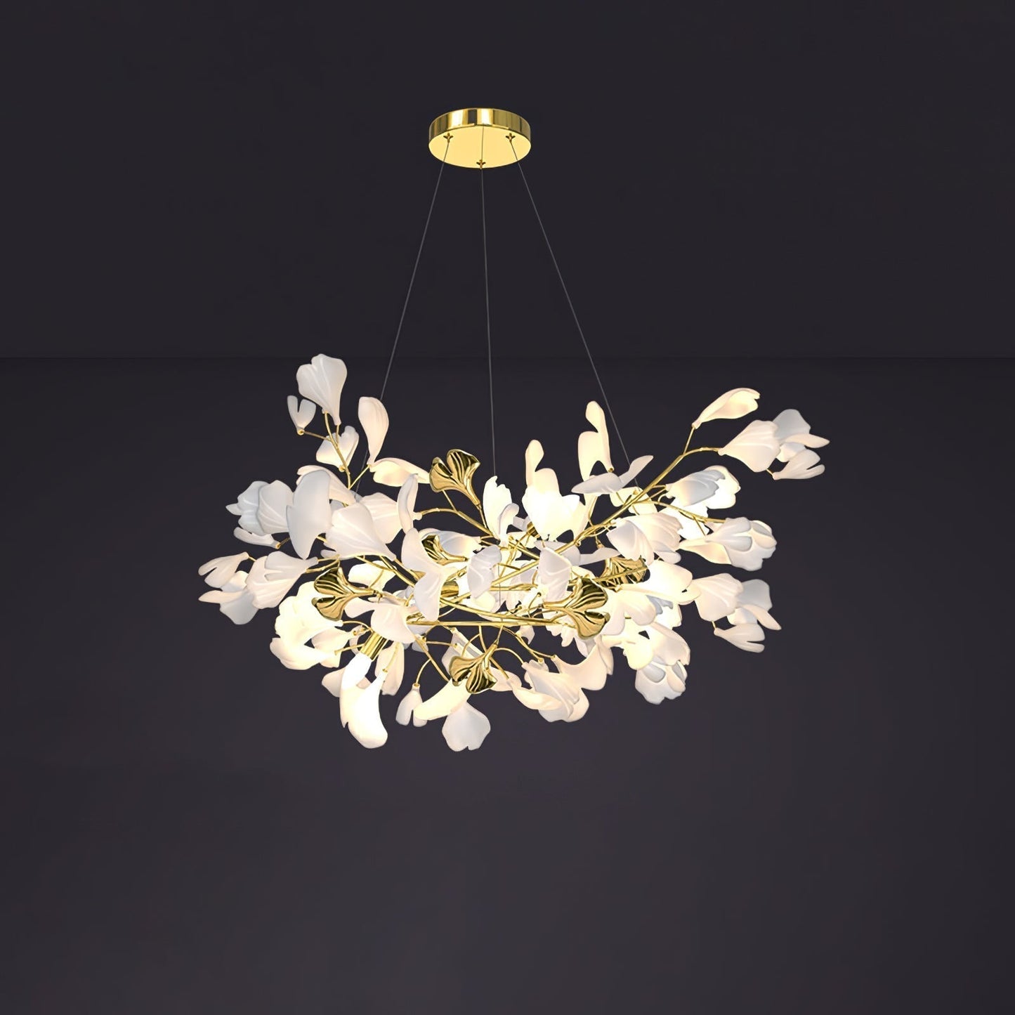 Gingko Ceramic Branch Chandelier Z