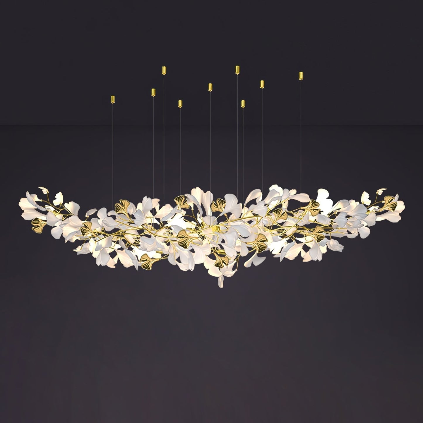 Gingko Ceramic Branch Chandelier Z