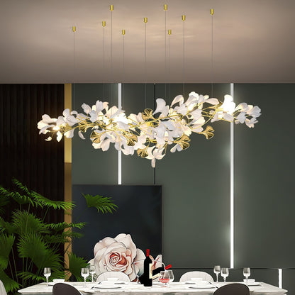 Gingko Ceramic Branch Chandelier Z