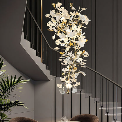 Gingko Ceramic Branch Chandelier Z