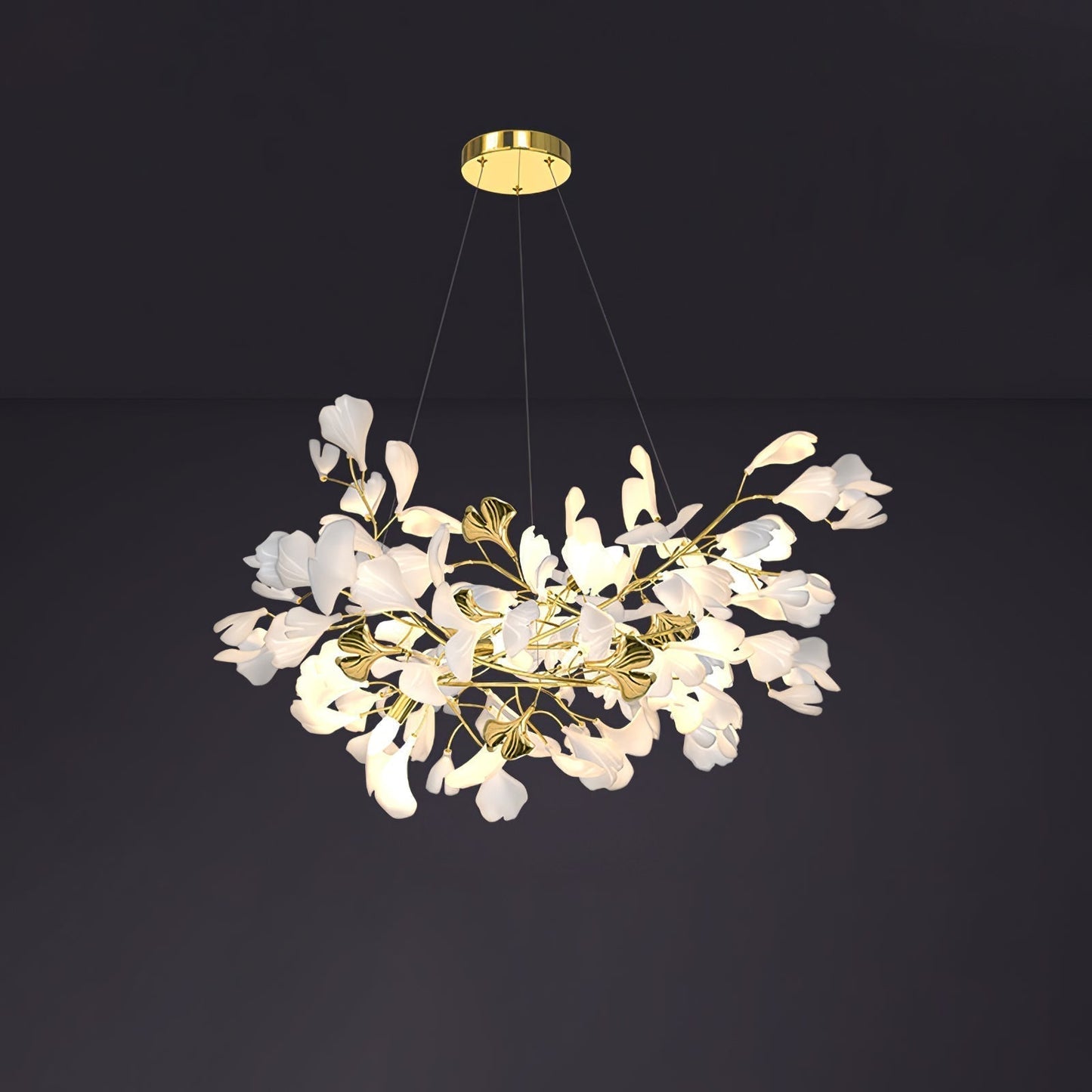 Gingko Ceramic Branch Chandelier Z
