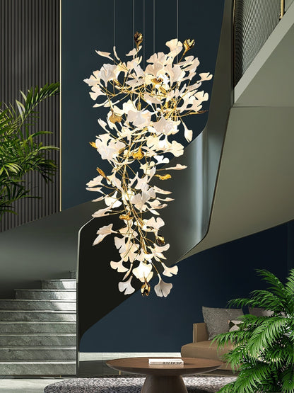 Gingko Ceramic Branch Chandelier Z