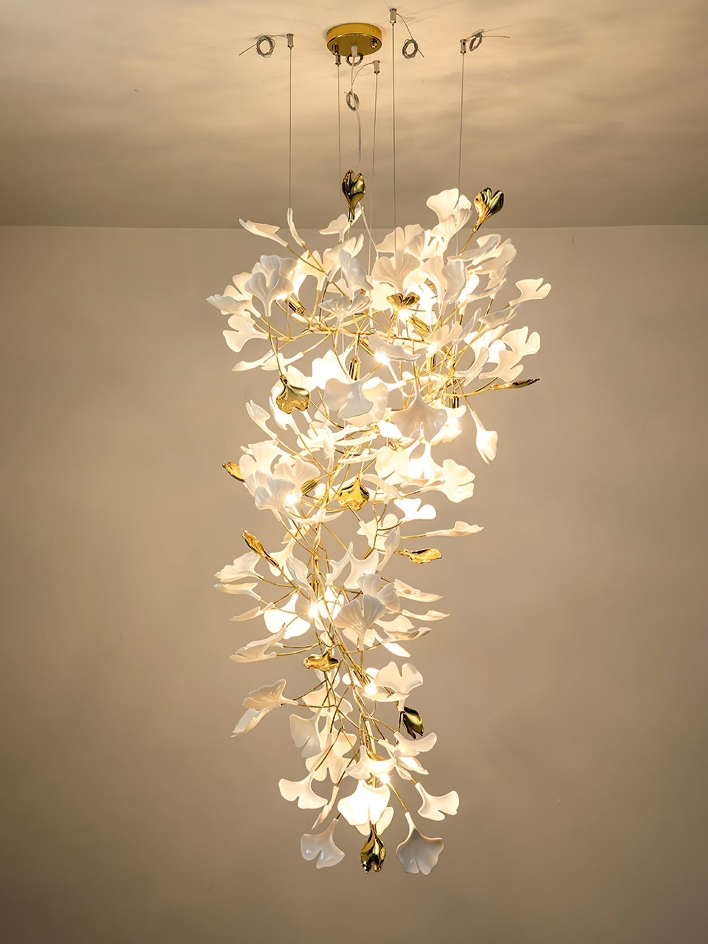 Gingko Ceramic Branch Chandelier Z