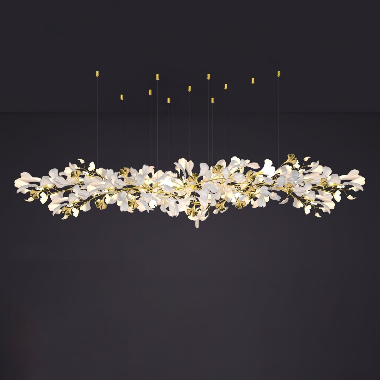 Gingko Ceramic Branch Chandelier Z