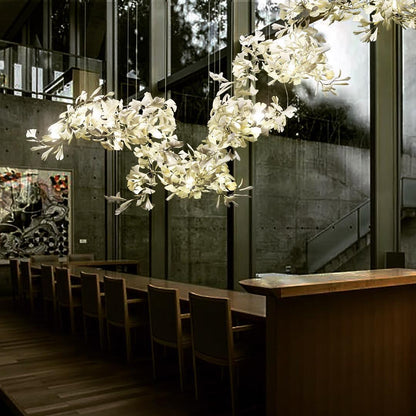 Gingko Ceramic Branch Chandelier C