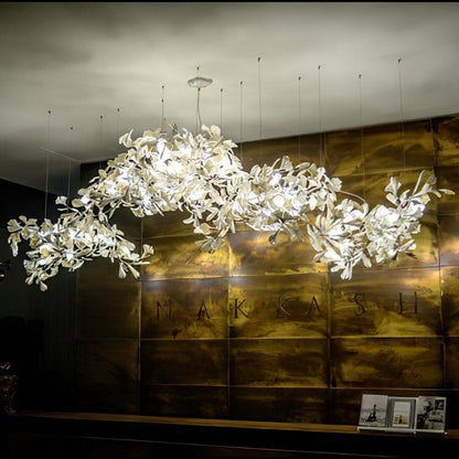 Gingko Ceramic Branch Chandelier C
