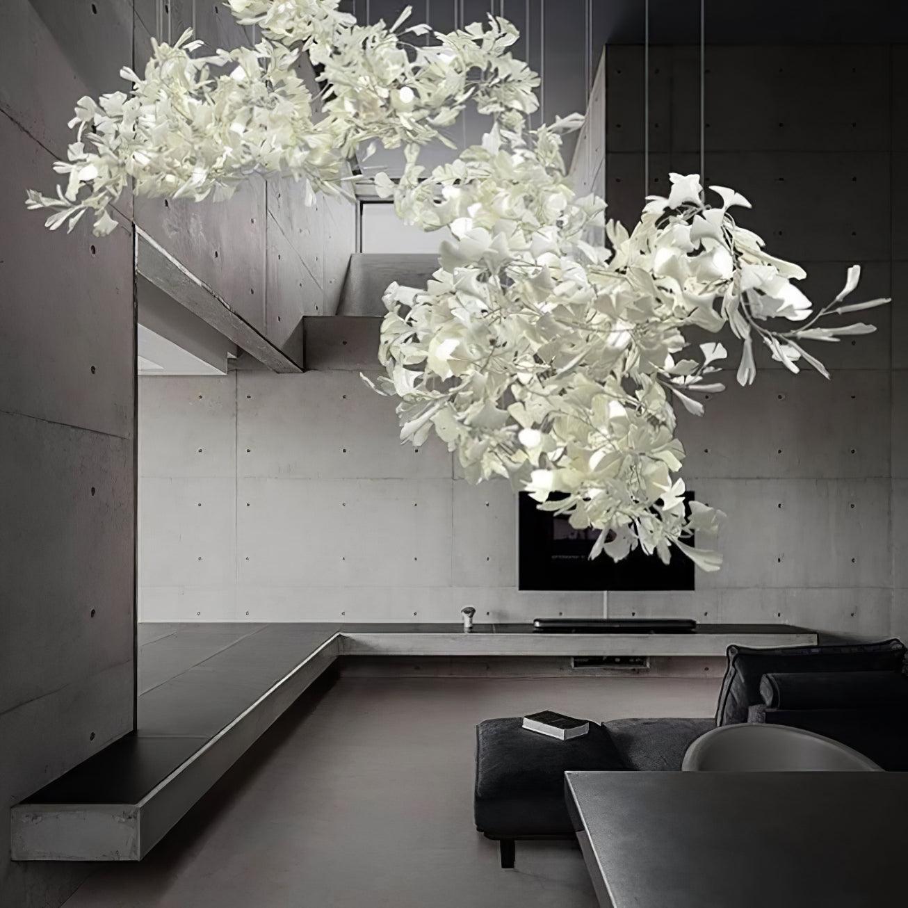 Gingko Ceramic Branch Chandelier C