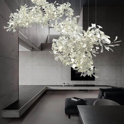 Gingko Ceramic Branch Chandelier C