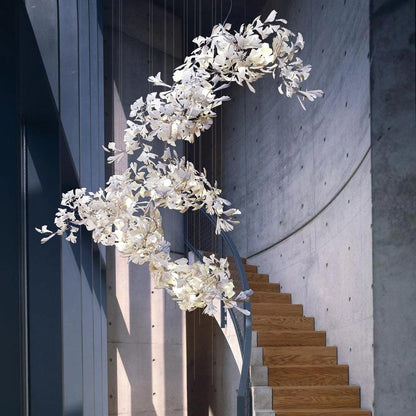 Gingko Ceramic Branch Chandelier C